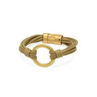 Gold Forged Circle Bracelet