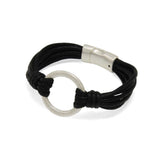 Gold Forged Circle Bracelet