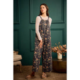 FLORAL PRINT WIDE LEG LIGHTWEIGHT JUMPSUIT OVERALL