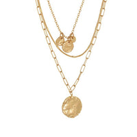 3 Row Multi Chain w/ Pendants Necklace