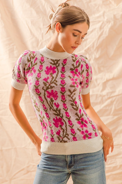 Vintage Washed Terry Knit Top With Raglan Sleeves