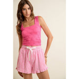 FLORAL JACQUARD SEAMLESS TANK TOP