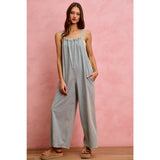 WIDE LEG LIGHTWEIGHT DENIM JUMPSUIT OVERALL