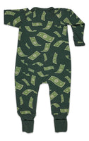Money, Green Baby Pajamas: 3-6 Months