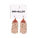 Agnes Confetti Beaded Fringe Earring Desert Wholesale