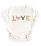 Vintage farm love chicken Rooster Farmers Market Graphic Tee
