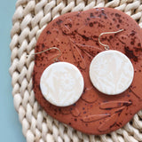 Whisper Ivory on White Dangle Earrings - Wholesale
