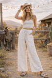 Relaxed Polka Dot Wide Leg Pants
