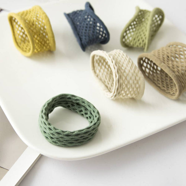 Seamless Boho Mesh Fisherman Net Hair Tie (Set of 6)