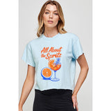 ALL ABOUT THE SPIRITZ  VINTAGE GRAPHIC CROP TOP