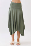 SOLID HANDKERCHIEF HEMLINE SKIRT - VGS800023