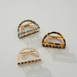 Rosalie Core Classic Half Moon Metal Claw Clip - Small