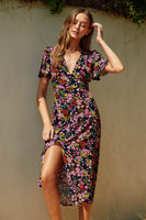 Full Bloom Button Down Midi Dress