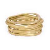 Campbell Bangle Set of 6 Matte Brass