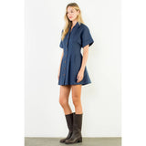 Button Down Short Dress