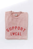 SUPPORT LOCAL Mineral Washed Graphic Top