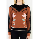 Flower Print Sweater