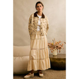 HORSE PRINT CORDUROY COLLAR JACKET