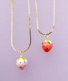 Strawberry Necklace: Pink