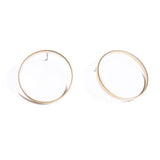 Circle Earrings | Gold Chai Large Studs | 18K Gold Plating