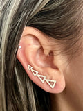 Brushed Triangle Ear Climber