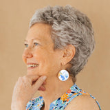 Orange Flora Dangle Earrings - Wholesale