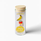 Pop Art Banana and Soup Earrings - Gold Museum Artsy Studs