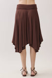 SOLID HANDKERCHIEF HEMLINE SKIRT - VGS800023