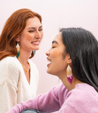 Claire Ombre Beaded Fringe Earrings Emerald Green Wholesale