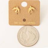 Mini Bird Stud Earrings: G