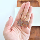 Layla Earrings - Rainbow Glitter // Gift, Holiday, Christmas, Jewelry