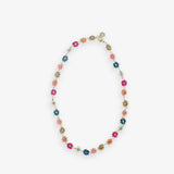 Amanda Multi Color Flowers Beaded Necklace Rainbow Wholesale