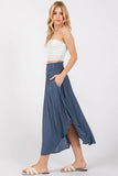 Smocked Waist Flowy Skirt - VNS16762