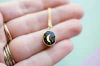 Celestial Gemstone necklace: Moonstone Sun / 20