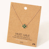Green Clover Charm Necklace: G