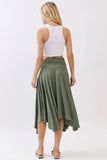 SOLID HANDKERCHIEF HEMLINE SKIRT - VGS800023