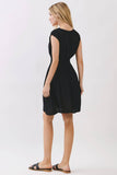 SURPLICE SMOCKED WAIST MINI DRESS - VJD400097