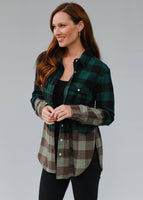 Green & Black Plaid Flannel