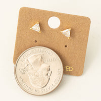 Mini Triangle Stud Earrings: G