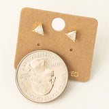 Mini Triangle Stud Earrings: G