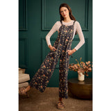 FLORAL PRINT WIDE LEG LIGHTWEIGHT JUMPSUIT OVERALL