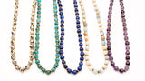 Simple Beaded 6mm Stone Necklace: Amethyst