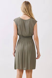 SURPLICE SMOCKED WAIST MINI DRESS - VJD400097
