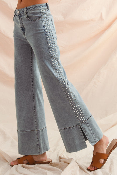 Mid Rise Flare Bottom Pearl Jean