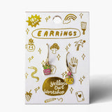 Plant Lover Earrings - Gold Gardening Statement Jewelry