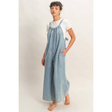 Denim Adjustable Strap Jumpsuit