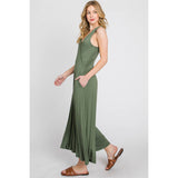 SURPLICE SLEEVELESS WIDE LEG JUMPSUIT - VJU17277