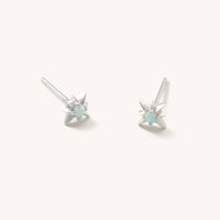 Zelda Opal Star Studs- Gold and Sterling: Silver