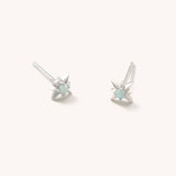 Zelda Opal Star Studs- Gold and Sterling: Silver