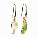 Pickleball Earrings - Gold Sporty Statement Jewelry